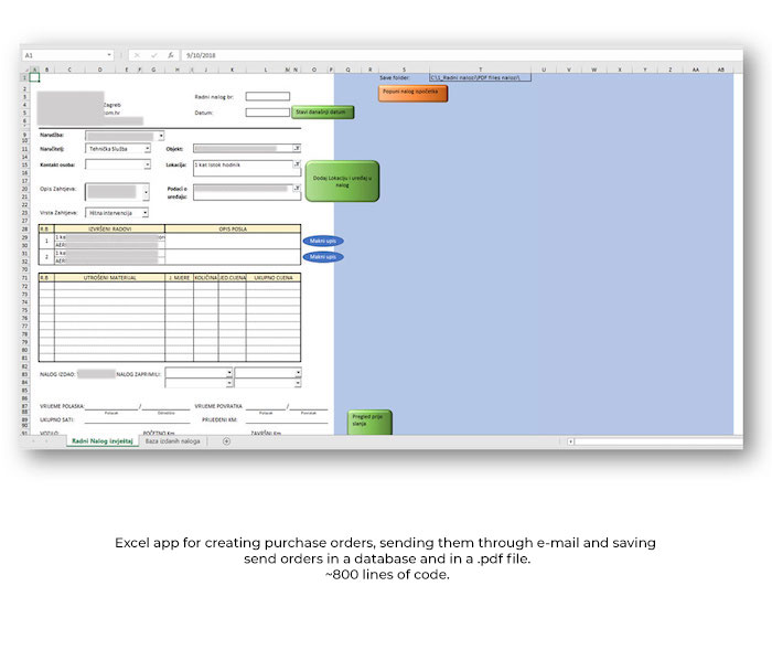 Excel application - data input control