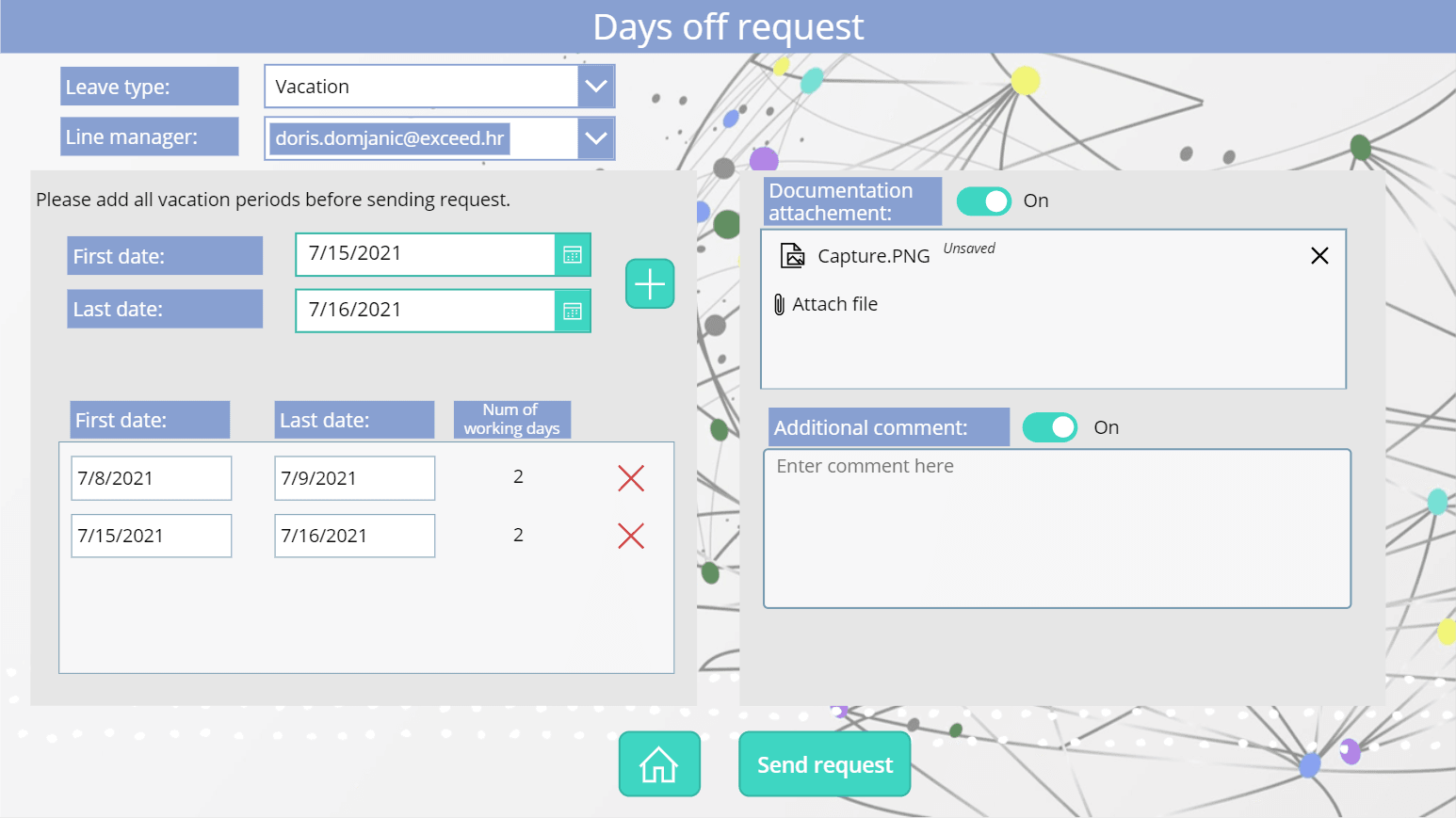GO Planner - leave type and attachments