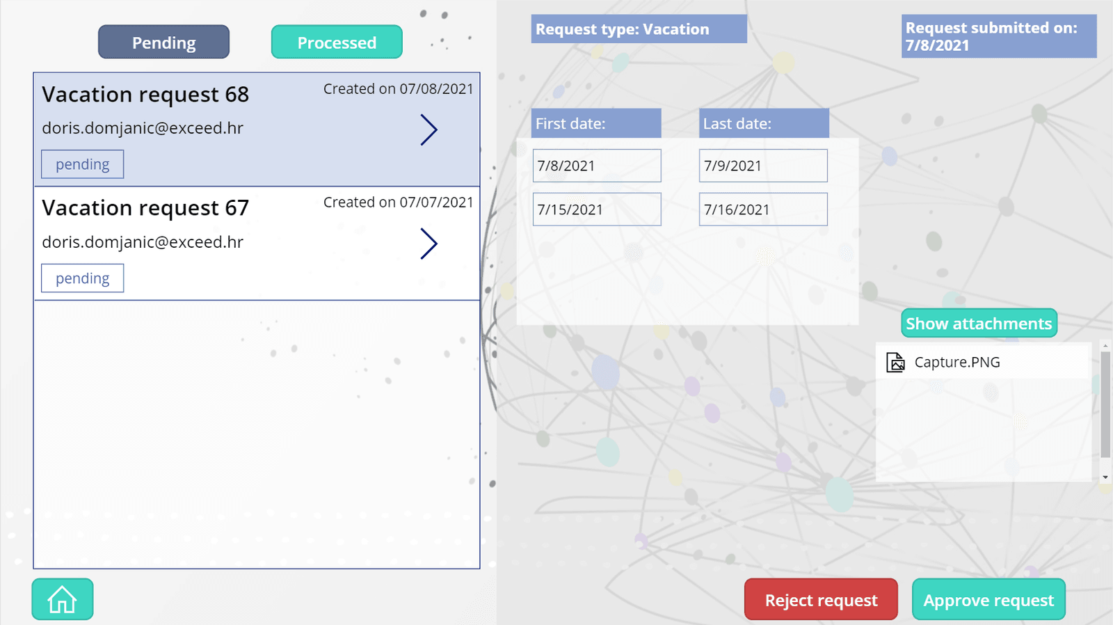 GO Planner - employee vacation overview